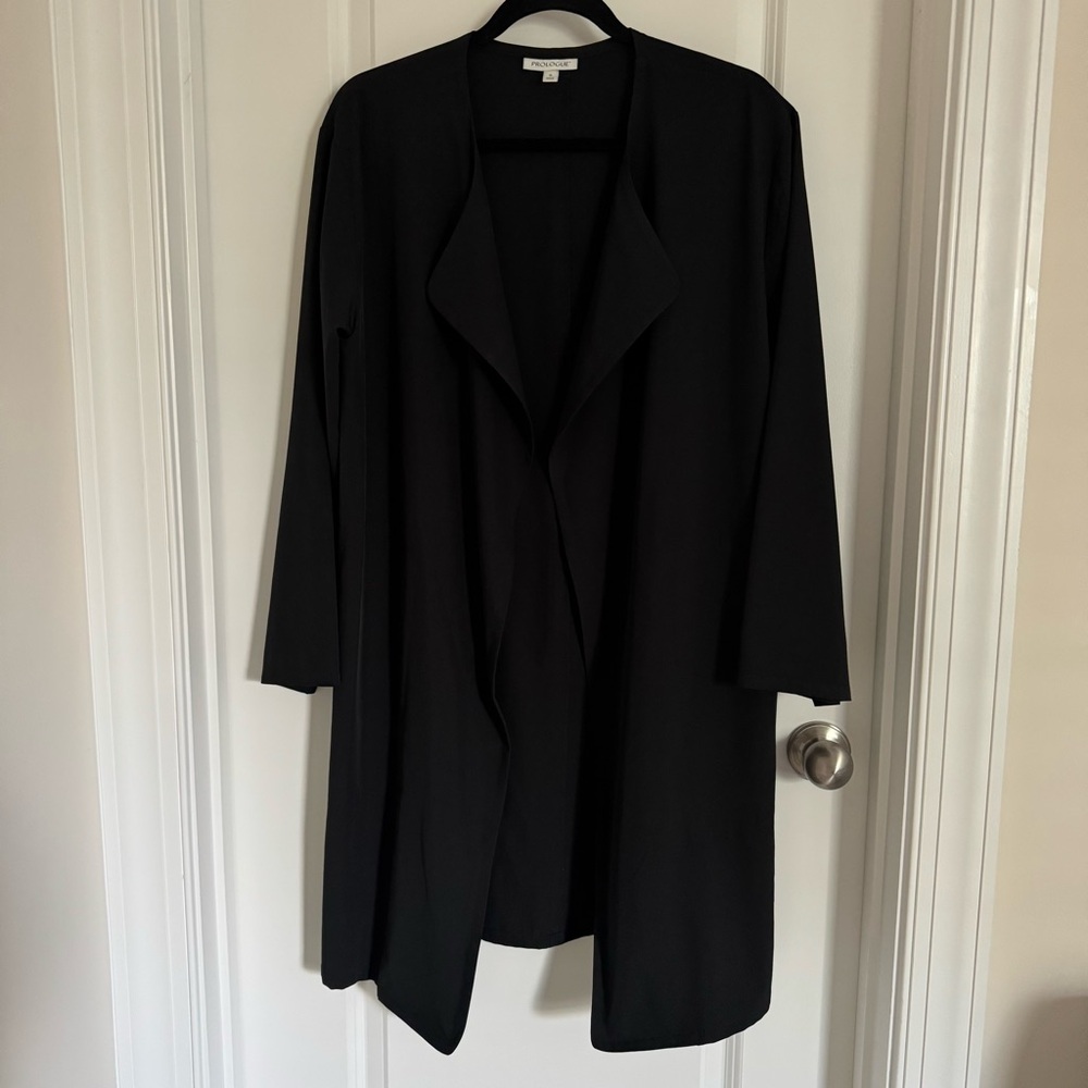 Prologue Black Draped Cardigan, S